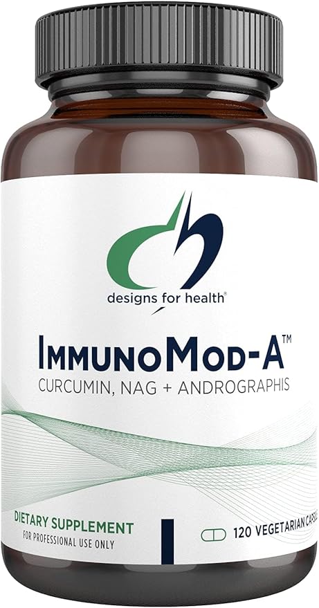 Designs for Health ImmunoMod-A - Immune Support Supplement - Curcumin C3 Turmeric Complex NAG Andrographis + N-Acetyl-D-Glucosamine - Non-GMO Vegan + Gluten Free (120 Capsules)
