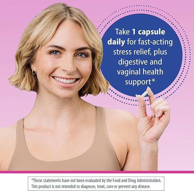 Florastor Probiotics for Women Digest and De-Stress Probiotics for Digestive Health Vaginal Probiotic and L-Theanine for Mind and Body Wellness 60 Capsules