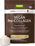 Igennus Advanced Vegan Vanilla Collagen Peptide Powder Enhanced with Glycine Proline &amp Hydroxyproline &amp Cofactor Vitamin C Non GMO Vegetarian Plant Based Collagen Powder Booster 35 Servin