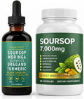 Soursop Bitterness Extract Soursop Bitters Liquid Drops Soursop Capsules with Sea Moss Moringa Turmeric Oil Black Seed Oil Oregano for Overall Health Joint Support (2)