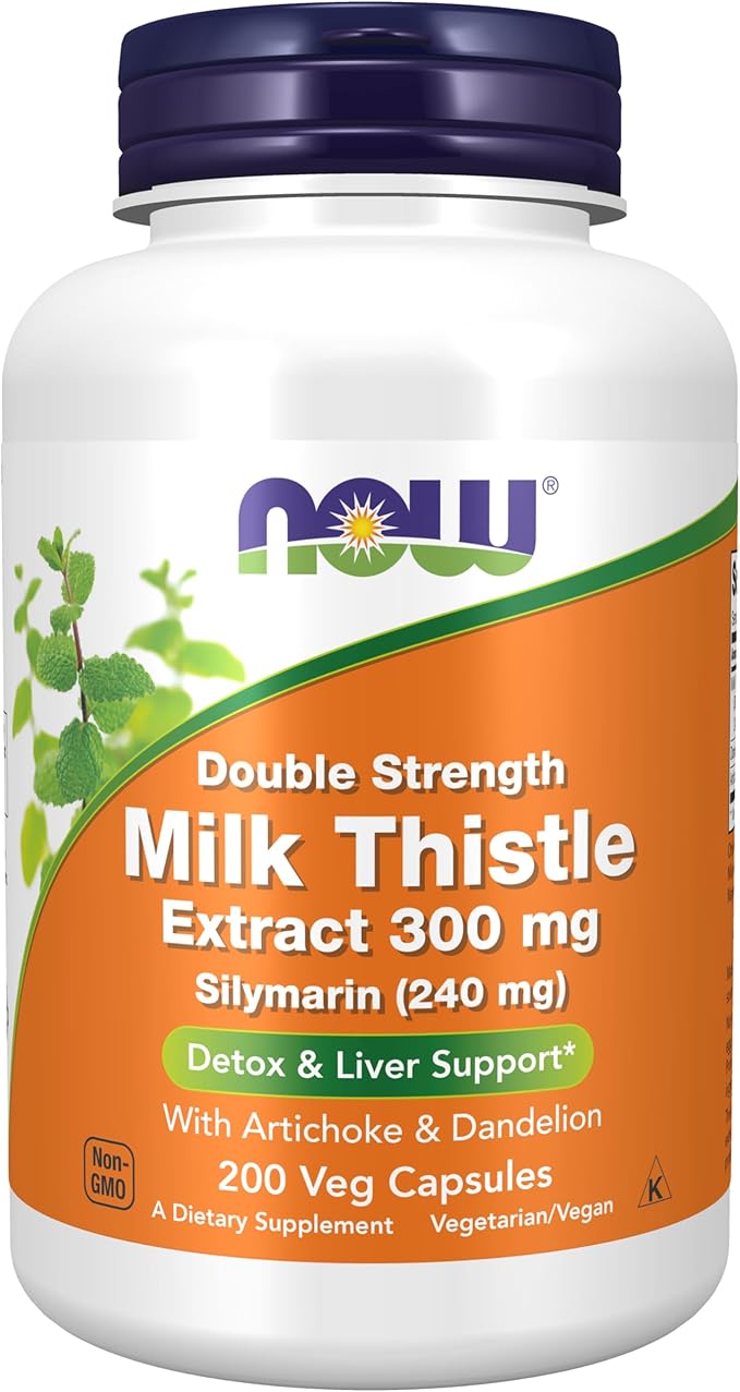 NOW Supplements Silymarin Milk Thistle Extract 300 mg with Artichoke and Dandelion &amp Supplements Vitamin C-1000 with Rose HIPS Sustained Release Antioxidant Protection*