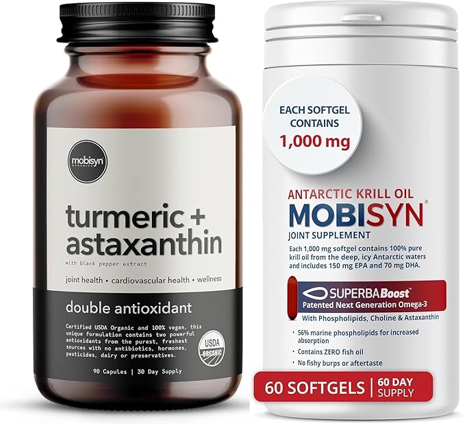 Organics Turmeric with Astaxanthin Supplement + Pure Krill Oil