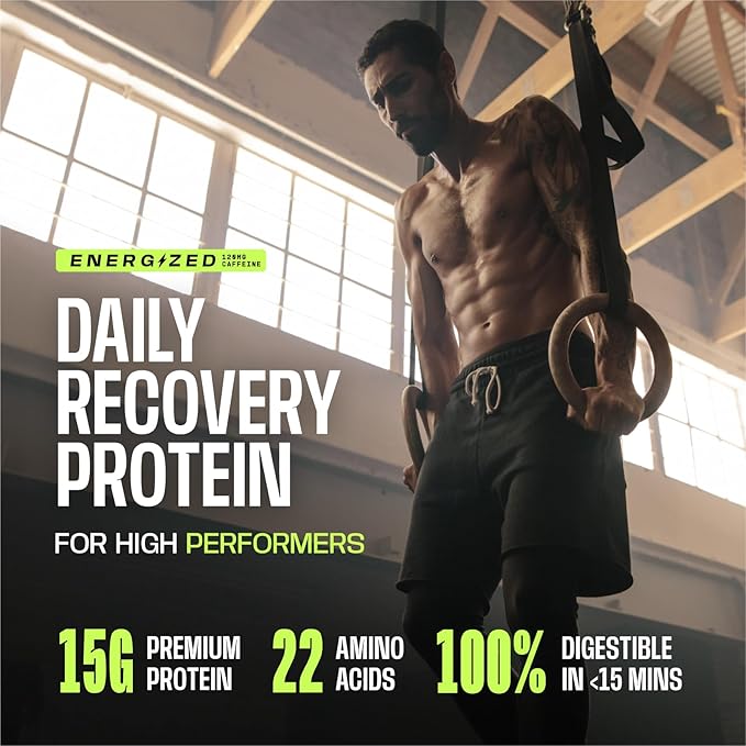 Frog Fuel Power Energized Protein Shot 15g Protein Nano-Hydrolyzed Grass Fed Collagen 120mg Caffeine Fat &amp Sugar Free 22 Amino Acids 0 Carbs Berry 1 oz Packets 24 Pack