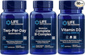 Life Extension Two-Per-Day Multivitamin 60 capsules | BioActive Complete B-Complex 60 capsules | Vitamin D3 125 mcg (5000 IU) 60 softgels | Bone &amp immune health energy and metabolism support