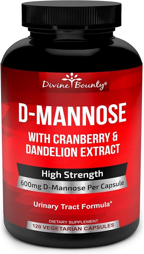 Divine Bounty D-Mannose Capsules &amp Mens Multivitamin Bundle