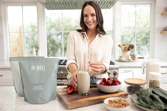 Be Well by Kelly Unflavored Grass-Fed Beef Protein Powder 23G of Protein &amp Zero Carbs (1 Ingredient 30 Servings) 9 Amino Acids + 3 BCAAs No Soy No Dairy Stevia-Free No Sugar Added 1.59lb 720g