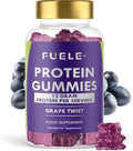 Whey Protein Gummies - Grape Twist Flavour 12g High Protein per Serving - Protein Powder Alternative Vegetarian Convenient Whey Protein Supplement (60 Grape Twist)