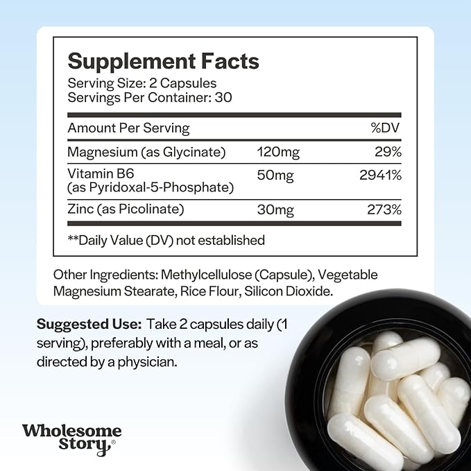Zinc Magnesium + Myo &amp D Chiro Inositol | Zinc Magnesium Glycinate Vitamin B6 + Myo &amp D-Chiro Inositol Powder Bundle | Hormonal Balance Immune System &amp Ovarian Function Support | 30 Se