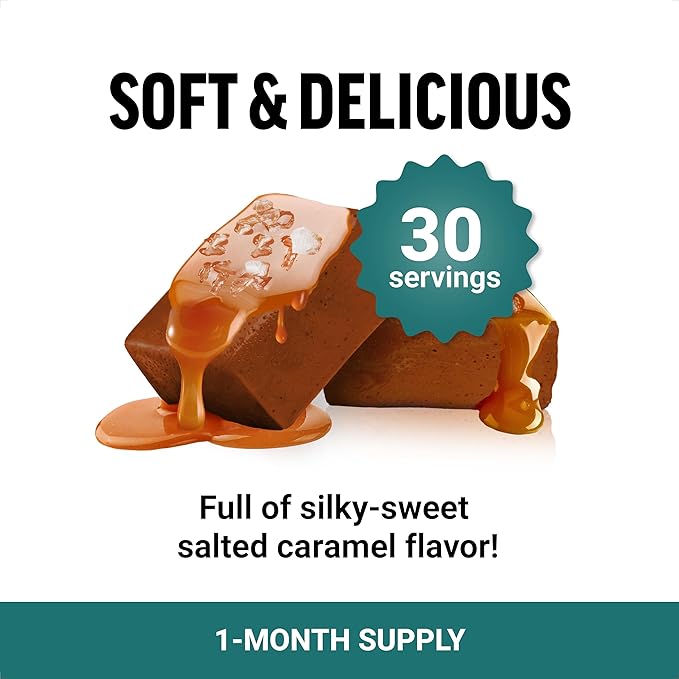 Force Factor Sea Moss Soft Chews Support Immunity Digestion and Heart Health Irish Sea Moss Superfood &amp Antioxidants Supplement Non-GMO Gluten-Free Salted Caramel Flavor 90 Soft Chews 3-P