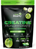 Sugar Free Creatine Monohydrate Gummies 5g Natural Sour Green Apple - 120 Vegan Chews for Men and Women. Cognition and Muscle Support Cellular Energy - Non-GMO &amp Gluten-Free