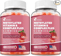 Ultra Methylated Vitamin B Complex Sugar Free Gummies - All B Vitamins + Vitamin C D3 K2 Ashwagandha Magnesium Omega 3 CoQ10 for Women Men - Methyl Vitamin B12 Methylfolate B1 B2 B3 B5 B6 B7 B9