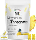 Magnesium L-Threonate Gummies for Adults &amp Kids 2000mg – Brain Supplements for Memory and Focus - 180 Count (Pack of 1)