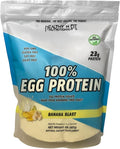 Healthy N Fit 100% EGG PROTEIN- Banana (2lb): 100% Egg White Protein PLUS Natural Peptides. Naturally Sweetened Keto Paleo Friendly