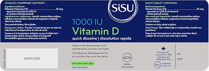 SISU Vitamin D 3 100Iu 400 CT