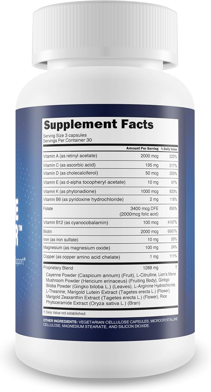 Nobel Nerve Clear - Advanced Nerve Support Supplement - Lions Mane Mushroom Magnesium &amp Vitamin B12 Complex For Nerves - B Vitamins For Nerve Repair - Magnesium Supplement For Nerves And Sleep
