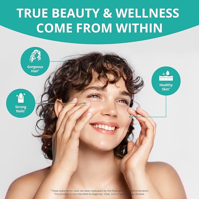 NuBest Collagen Collagen Peptides - Collagen Pills for Adults for Hair Growth Strong Nails Skin Health - Premium Collagen for Hair Vitamin for Nails - 1500 mg Collagen Per Serving - 12 Pack