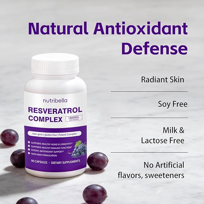 Nutribella Resveratrol Complex 1800 Capsules90 Capsules (1Pc)