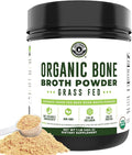 16oz Organic Bone Broth Protein Powder from Grass Fed Beef - USDA Certified Organic Single Ingredient Rich in Collagen Glucosamine No Additives Perfect for Carnivore Paleo and Keto Diets