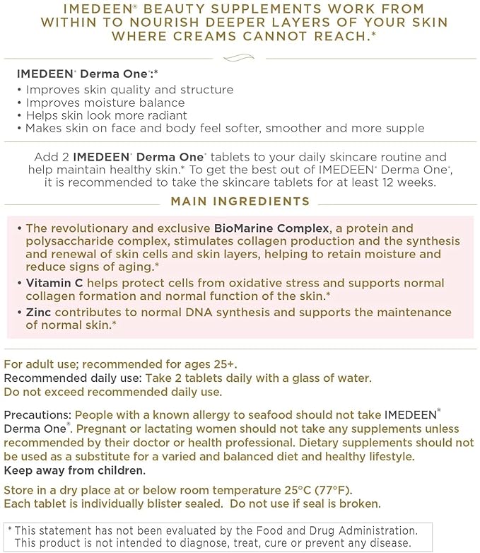 Derma One First Signs of Aging Formula Marine Complex and Antioxidant Supplement