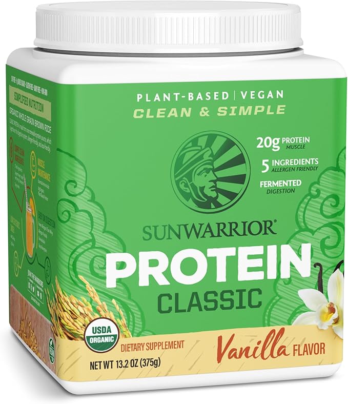 SUNWARRIOR Organic Classic Vanilla Protein 375 GR
