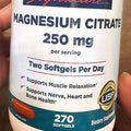 Kirk Lands Signatures Magnesium Citrate 250 mg Softgels 270 Count - Easy to Swallow Daily Supplement
