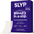Slyp Fast-Dissolving Oral Mint Sleep Strips Natural Sleep Aid for Adults &amp Kids with Melatonin 3mg L-Theanine GABA &amp 5-HTP for Calm Support &amp Alternative to Sleeping Pills &amp Gummies