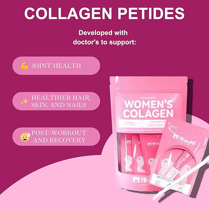 Collagen from Bovine Peptides Powder Probiotics &amp Prebiotics Vitamin D3 Naturally-Sourced Hydrolyzed Collagen Powder - Hair Skin Nail and Joint Support - Collagen Supplements for Women