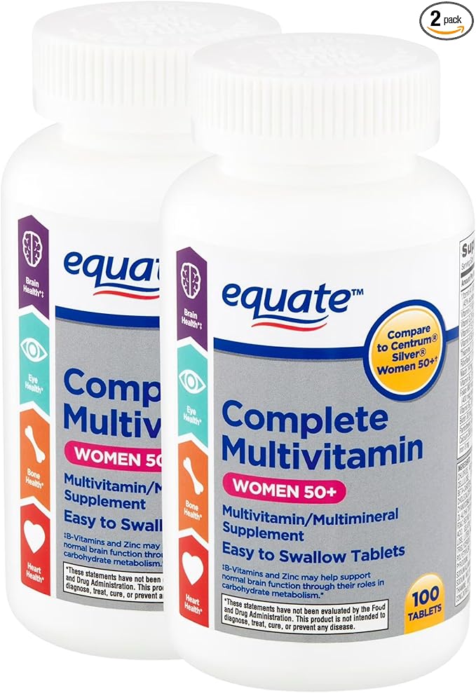 Unique Bundle Store Multivitamin for Women 50 Plus – 100 Tablets One Daily Women’s Multivitamin with Essential Vitamins and Minerals Adult Vitamins for Women Over 50 (Pack of 2)