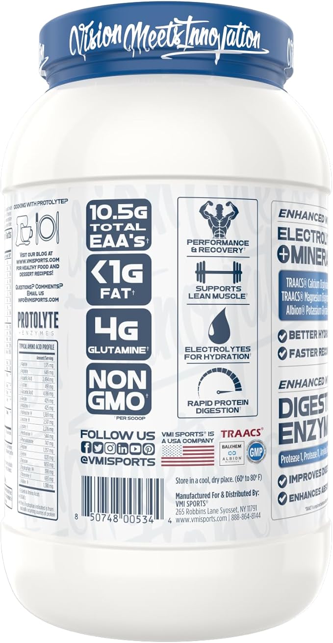 VMI Sports | ProtoLyte Whey Isolate Protein Powder | Low Calorie Whey for Weight Loss and Muscle Gain | Digestive Enzymes | Non-GMO (1.6 lb Chocolate Peant Butter)