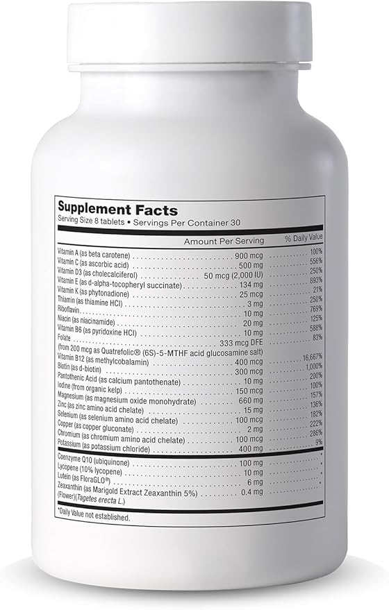 Cooper Complete - Original Multivitamin Iron Free - Daily Multivitamin and Mineral Supplement - 30 Servings per Bottle. Pack of 2