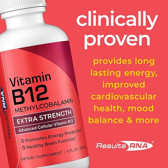 Results RNA - Advanced Cellular Vitamin B12 Methylcobalamin Supports Heart Health Good Mood Energy &amp Brain Function. Enjoy Superior Absorption Vitamin B12 Formula (4 oz - 60 Servings)