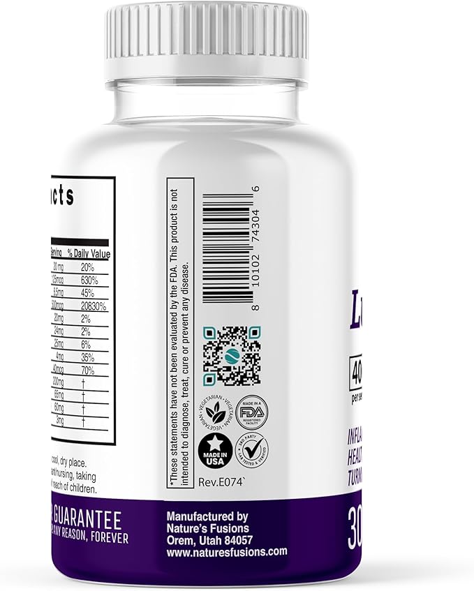 LupuEase Lupus Relief Products Multivitamin Lupus Supplements - Vitamin C D3 E B12 Turmeric Curcumin Extract (Std. 95% Curcuminoids) - Omega 3 Fatty Acids - 30 Day Supply - 400mg - 60 Capsules