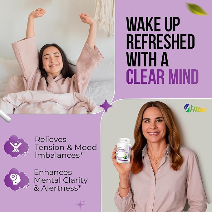 SleepCan Capsules 5mg Melatonin with Phosphatidylserine and L-Theanine Pack of 90 Sleep-Wake Cycle Support Supplements Serving Size: 1 Capsule Once Daily