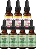 LOVITA Seasonal Guard Bundle - 4 Propolis &amp 3 Echinacea Liquid Extracts Concentrated Herbal Drops for Throat &amp Immunity (7 Pc Set)