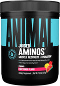 Animal Juiced Amino Acids - BCAA Powder EAA Matrix Plus Hydration with Electrolytes and Sea Salt Anytime Recovery and Improved Performance Fruit Punch Flavor 30 Servings
