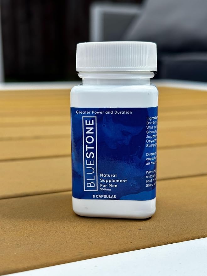 Generic Bluestone Capsulas Frasco de 8 capsulas para energia y Vigor Ingredientes Naturales Pack 1