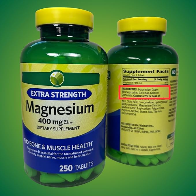 KP+ Magnesium Oxide 400 mg | 250 Tablets | Supports Bone Nerve &amp Muscle Health | Extra Strength Magnesium Supplement | Pack of 1