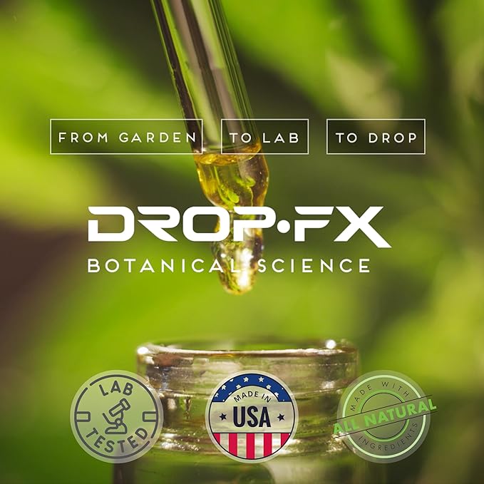 DROP FX Drops Natural Sleep Aid with Melatonin Valerian &amp Lavender - Fast-Absorbing Liquid Formula for Deep Rest - Sleep Support Supplement