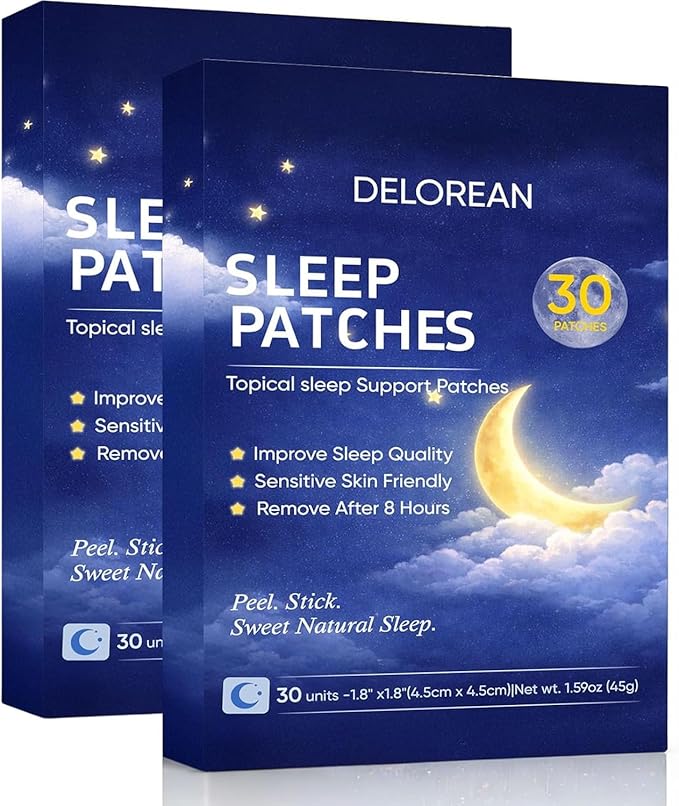 Drowzen Sleep Patches Delorean Sleep Patches for Adults Herbal Melatonin &amp Valerian Night Patches Sleeping Stickers for Relaxation &amp Nighttime Rest 30 Patches (2PCS)