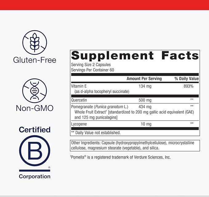 Metagenics CardioLux HDL - Advanced Heart Health &amp Cholesterol Support Supplement* - with Lycopene Pomegranate Extract &amp Quercetin - Supports HDL Antioxidant Defense* - 120 Capsules