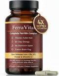 Ferravital Ferritin Support Ferritin Supplement for Women Daily Iron Supplement with Iron Bisglycinate Lactoferrin Vitamin C B12 Gluten Free &amp Non-GMO 60 Capsules (A)