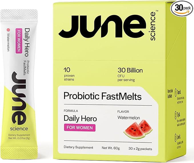 Daily Hero for Women | Fast Melt Pre + Probiotic for Women (30 Pack Watermelon)