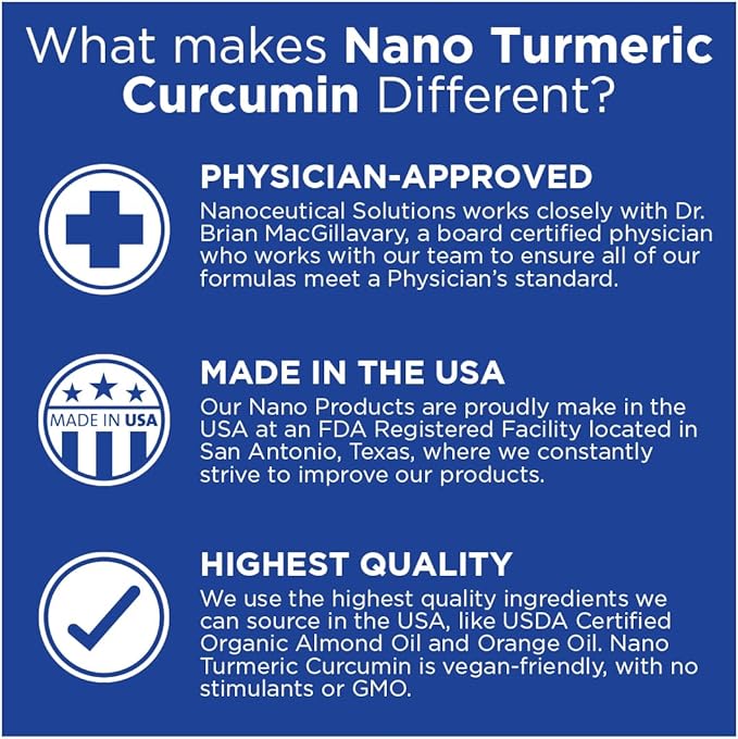 NANO TURMERIC CURCUMIN | Highly Bioavailable Nano Particles | Rapid Absorption | Organic Vegan Non-GMO Curcuma Longa | Supports Joints Digestive Liver &amp Heart Health | Easy to use 30 ml per bot