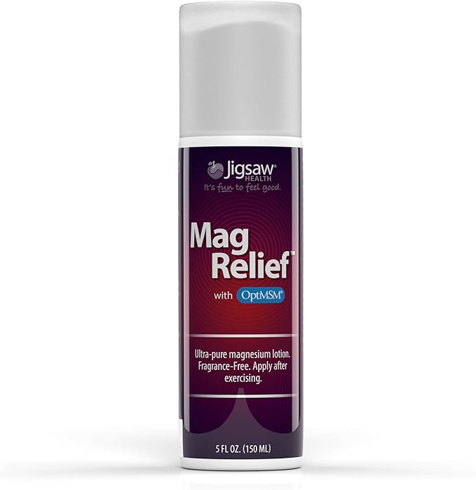 Jigsaw Health Magnesium Bundle | MagSRT 240 Tablets and MagRelief 5 Ounces (Lotion)
