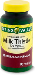Standardized Extract Milk Thistle Dietary Supplement Capsules 175 mg 90 Count