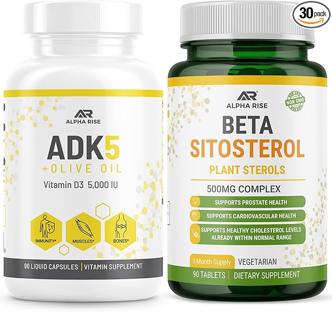 ADK 5 Vitamin Supplement + Beta Sitosterol - Natural Plant Sterols