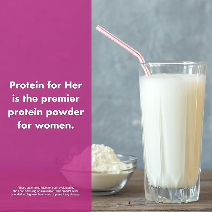 FoxyFit Protein for Her Caramel Mocha Whey Protein Powder with CLA and Biotin for a Healthy Glow (1.85 lbs)
