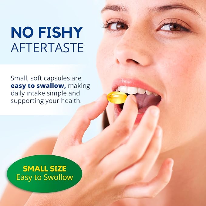 Vegan Omega-3 Fish Oil Alternative from Algae Oil - High Potency EPA &amp DHA Supplement - Easy to Swallow Small Soft Gel Capsules