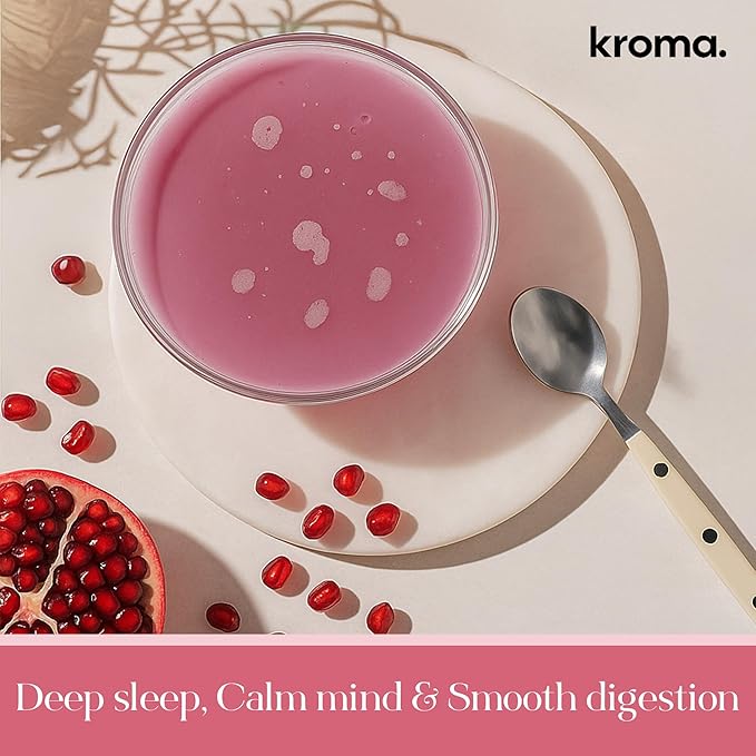 Kroma Calming + Restore Magnesium Powder – Magnesium Citrate with L-Theanine for Relaxation Sleep Cycle &amp Digestive Support – Muscle Recovery Supplement – Pomegranate Flavor – 4.4 oz 30 Servings