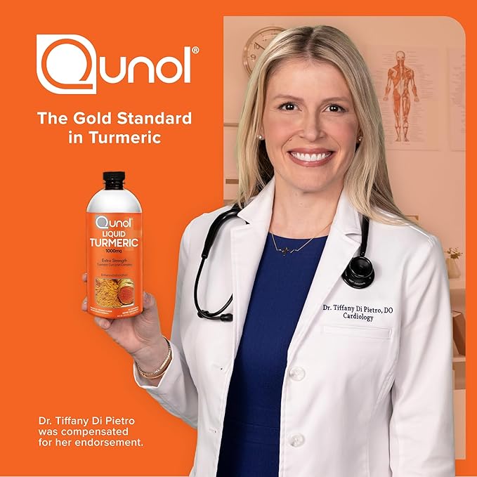 Qunol Liquid Turmeric Curcumin with Black Pepper 1000 Milligram Supports Healthy Inflammation Response and Joint Support Dietary Supplement Extra Strength 60 Servings 30.4 fl oz (pack of 1)